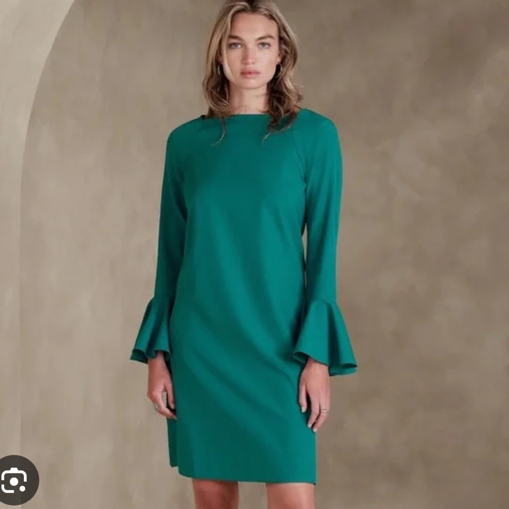 Banana Republic Ruffle Sleeve Sheath Dress